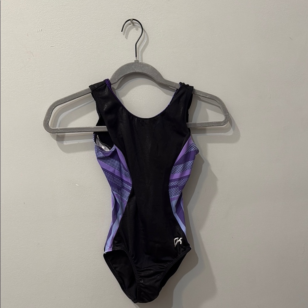 GK Gymnastics Leotard in Black & Purple